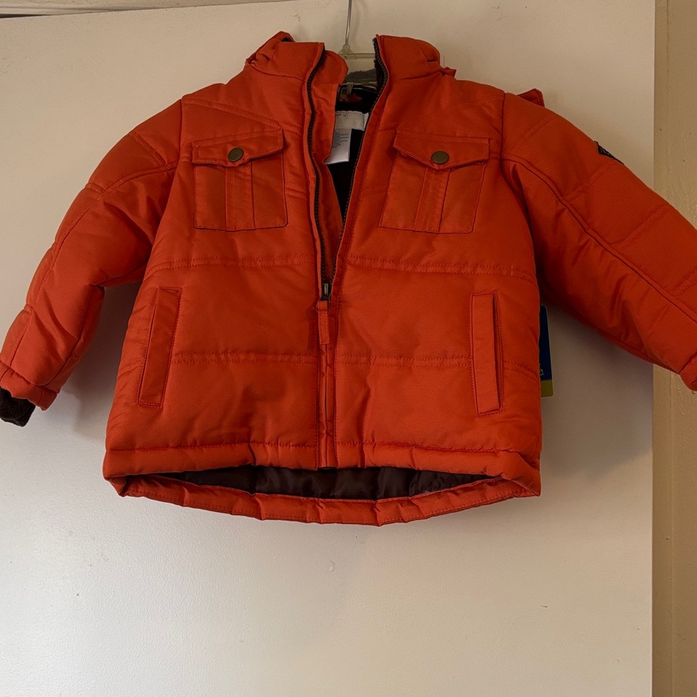 Orange Kids Puffer Jacket